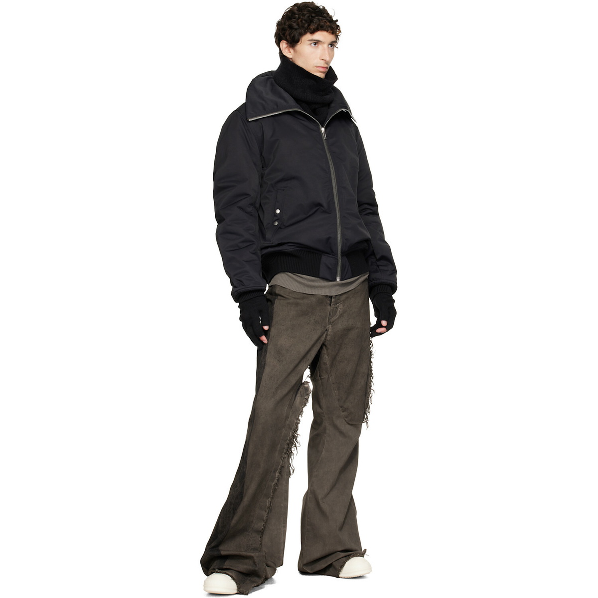Rick Owens Black Tower Touchscreen Gloves