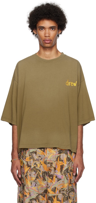 Photo: drew house Green Embroidered T-Shirt