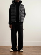 Rick Owens - Quilted Recycled-Shell Hooded Down Gilet - Black