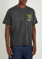 Duke And Dexter Sponsors Vintage Printed Cotton T-shirt Black And White