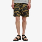 A Bathing Ape Men's 1st Camo Nylon Beach Short in Green
