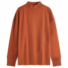 MHL by Margaret Howell Men's Thermal Mock Neck Sweatshirt in Cayenine