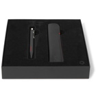 Caran d'Ache - Ecridor Racing Ballpoint Pen and Full-Grain Leather Case Set - Black