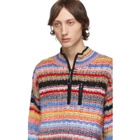 Kenzo Multicolor Stripes Zip-Up Sweater