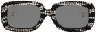 doublet Black 817 Blanc LNT Edition Decorated Frame Sunglasses