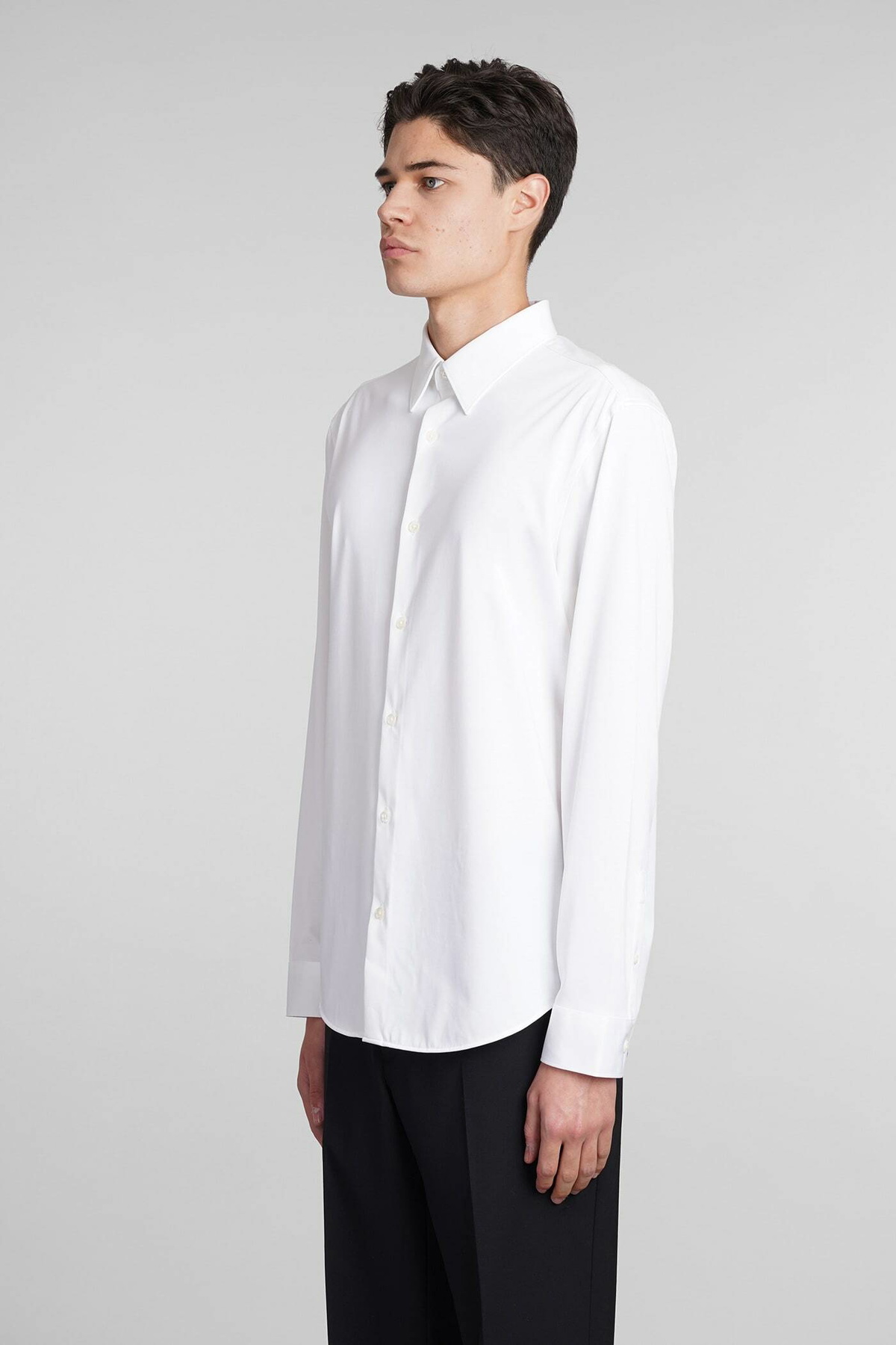 Theory Sylvain Shirt In White Cotton