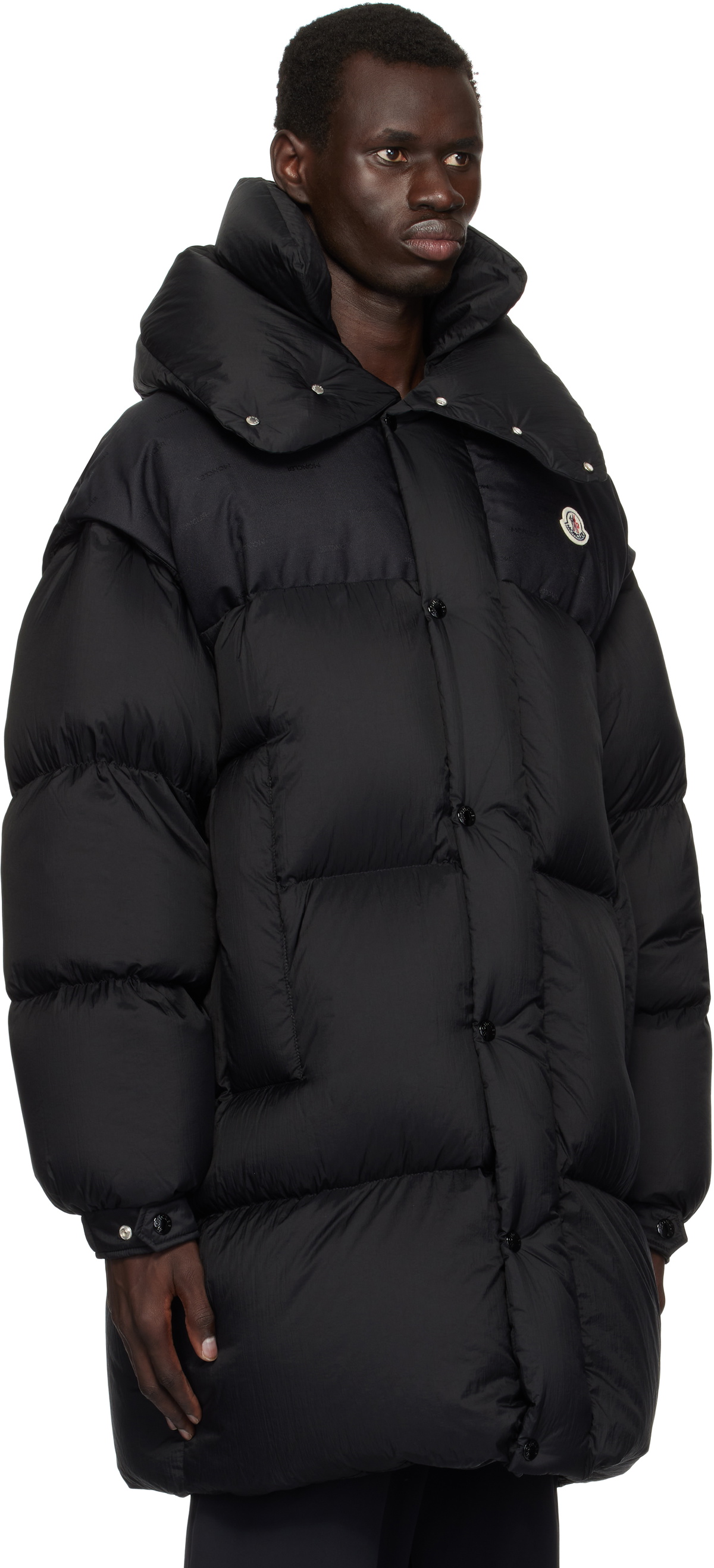 Moncler Black Verone Long Reversible Down Jacket Moncler