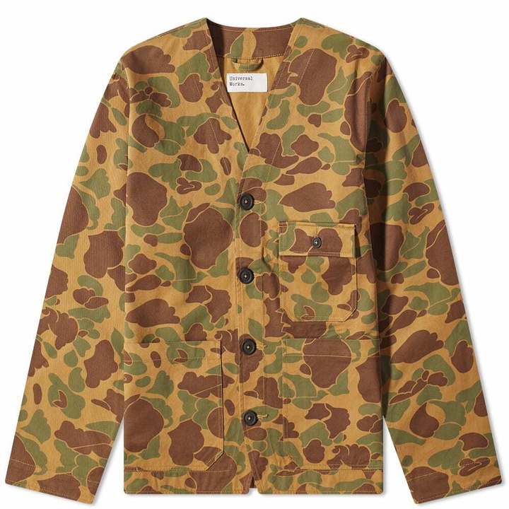 Photo: Universal Works Men's Cabin Jacket in Sand Camo