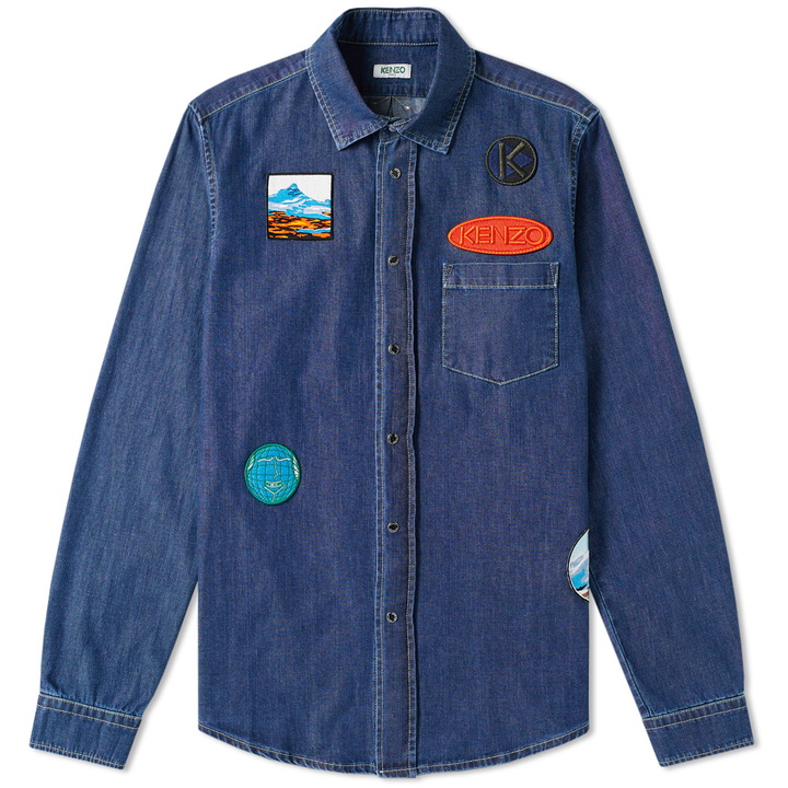 Photo: Kenzo Denim Patch Shirt