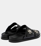 Tory Burch Turnlock leather slides