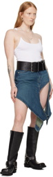 Y/Project Blue Cutout Denim Miniskirt