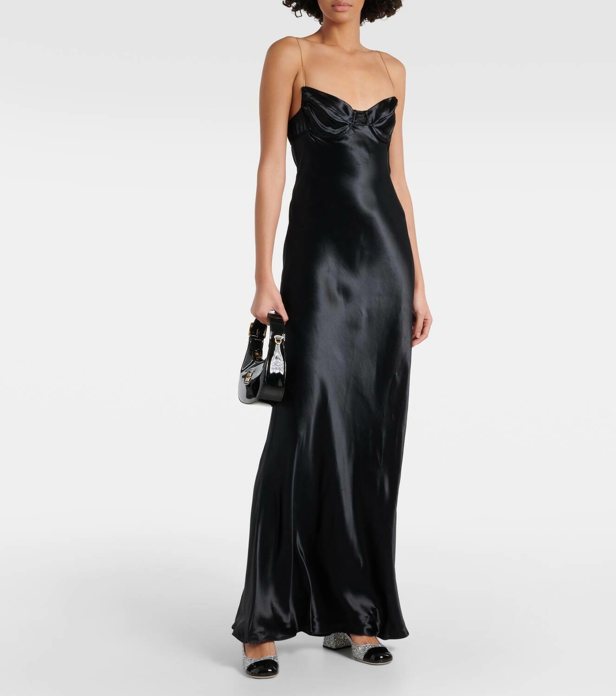 Miu Miu Embellished satin gown