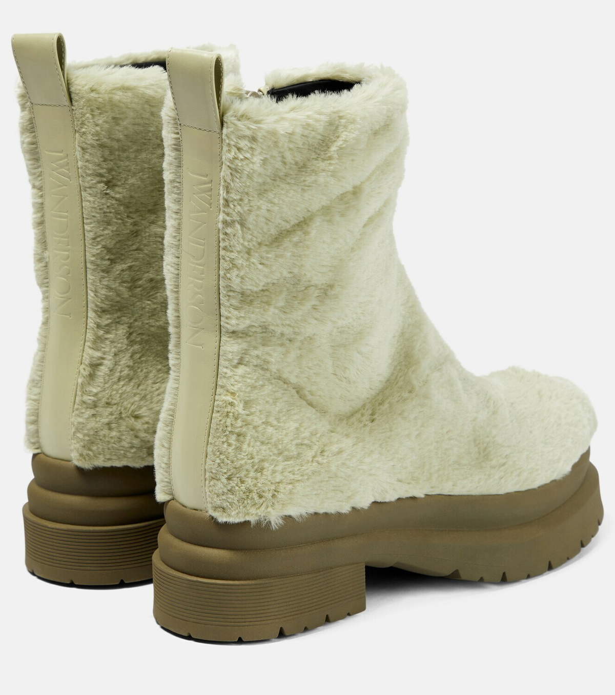 JW ANDERSON ムートンブーツ ホワイト JW Anderson - Faux fur ankle boots JW Anderson