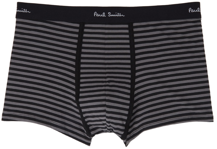 Photo: Paul Smith 3-Pack Black & Grey Stripe Trunk Boxers