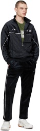 Li-Ning Black Velvet Logo Zip-Up Sweater