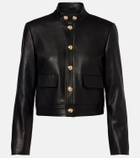 Nili Lotan Hadley cropped leather jacket