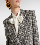 Alessandra Rich Wool lamé tweed blazer