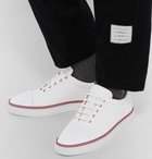 Thom Browne - Pebble-Grain Leather Sneakers - Men - White