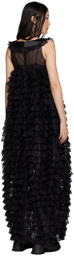 Shushu/Tong Black Ruffle Maxi Dress