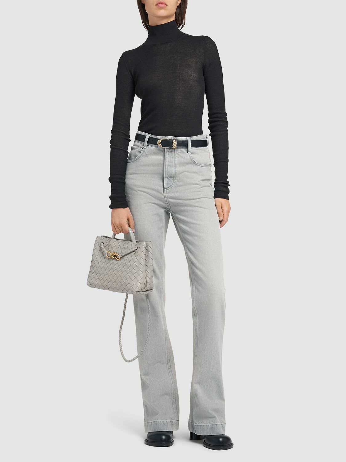 BOTTEGA VENETA Washed Flared Denim Jeans Bottega Veneta