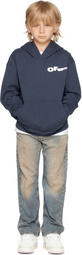 Off-White Kids Navy Type Hoodie