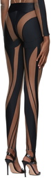 Mugler Black Spiral Leggings