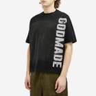 God Made Men's Side Logo T-Shirt in Black