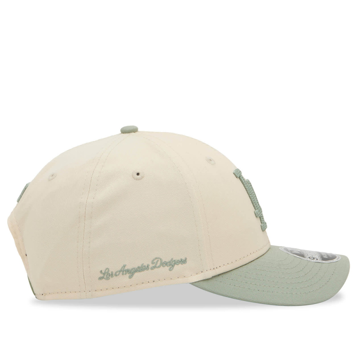 New Era LA Dodgers Side Script 9Forty Adjustable Cap in Green 