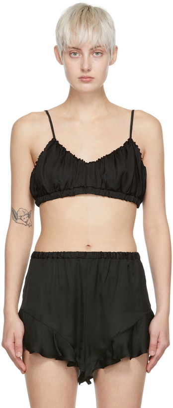 Photo: determ; Black Rayon Bra