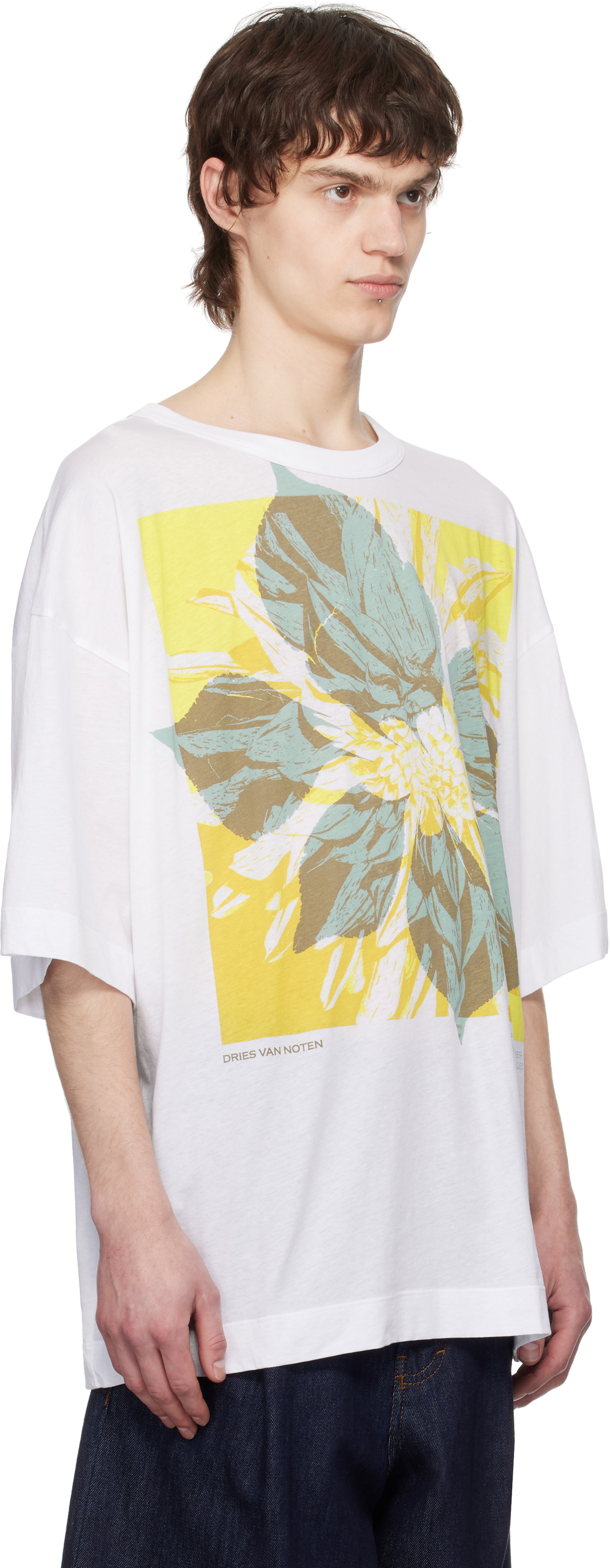 Dries Van Noten White Logo Graphic T-shirt Dries Van Noten