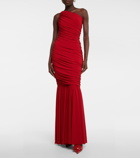 Norma Kamali Diana ruched fishtail gown