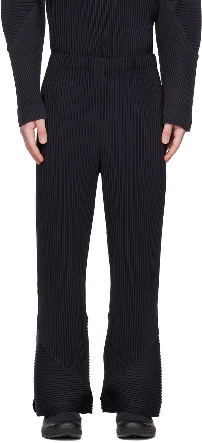 Homme Plissé Issey Miyake Black Stem Trousers Homme Plisse Issey