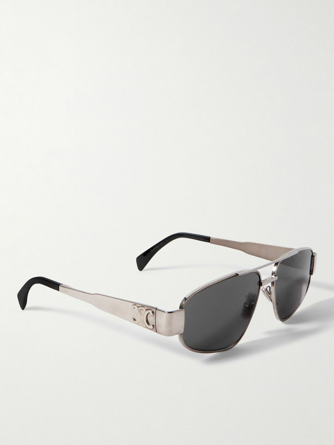 CELINE - Aviator-Style Silver-Tone Sunglasses