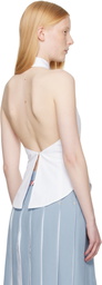 Thom Browne White Halter Top