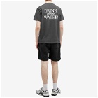 Sporty & Rich Drink More Water T-Shirt in Faded Black