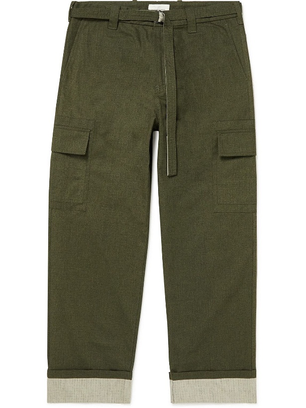 Photo: Craig Green - Straight-Leg Belted Cotton-Ripstop Cargo Trousers - Green