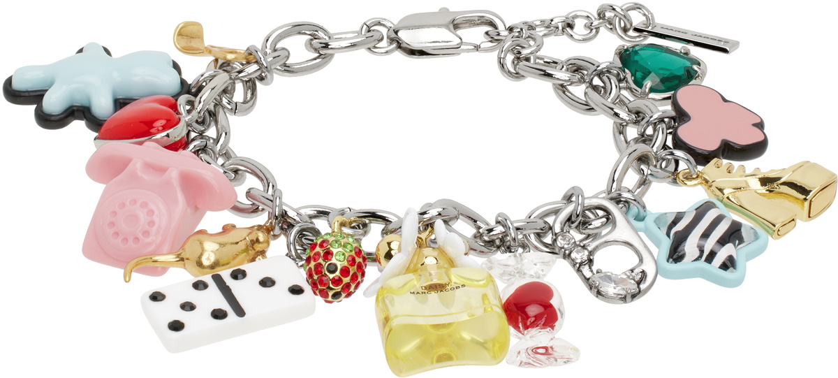 Marc Jacobs Silver 'The Sticker Charm Statement' Bracelet Marc Jacobs