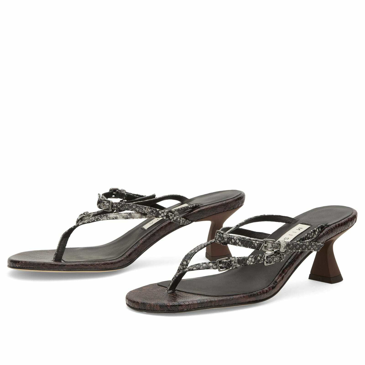MIISTA Women's Abisai Mini Buckled Sandals in Brown