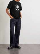 McQueen - Printed Cotton-Jersey T-Shirt - Black