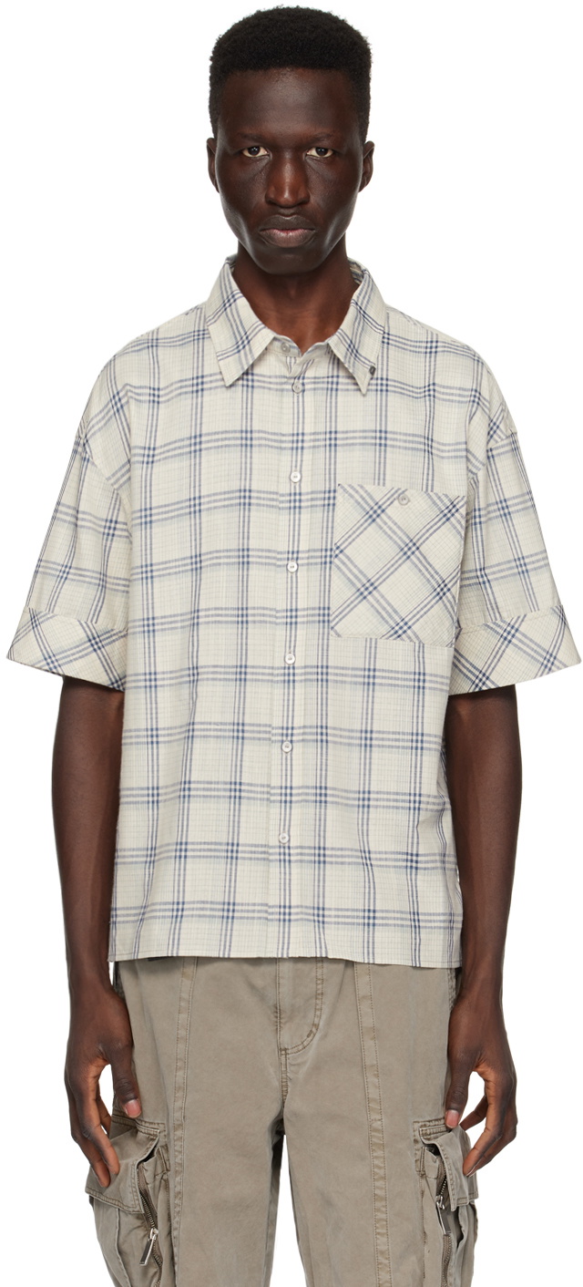 C2H4 Off-White Check Shirt