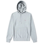 Maison Kitsuné Men's Tricolour Fox Patch Hoody in Grey Melange