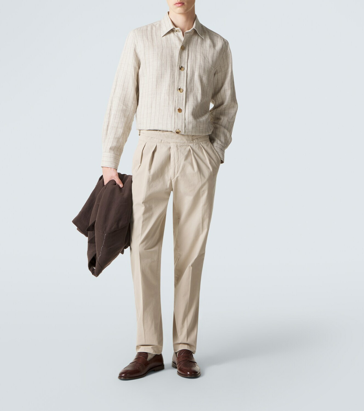 Rubinacci Manny cotton twill tapered pants