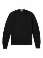 TOM FORD - Logo-Embroidered Knitted Cashmere Sweater - Black