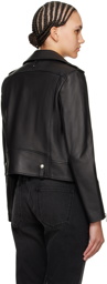 MACKAGE Black Baya Leather Biker Jacket