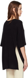 DRAE Black Slit T-Shirt