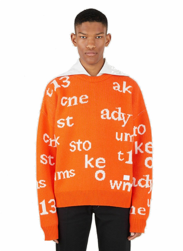 Photo: Phonetic Logo Sweater in Orange