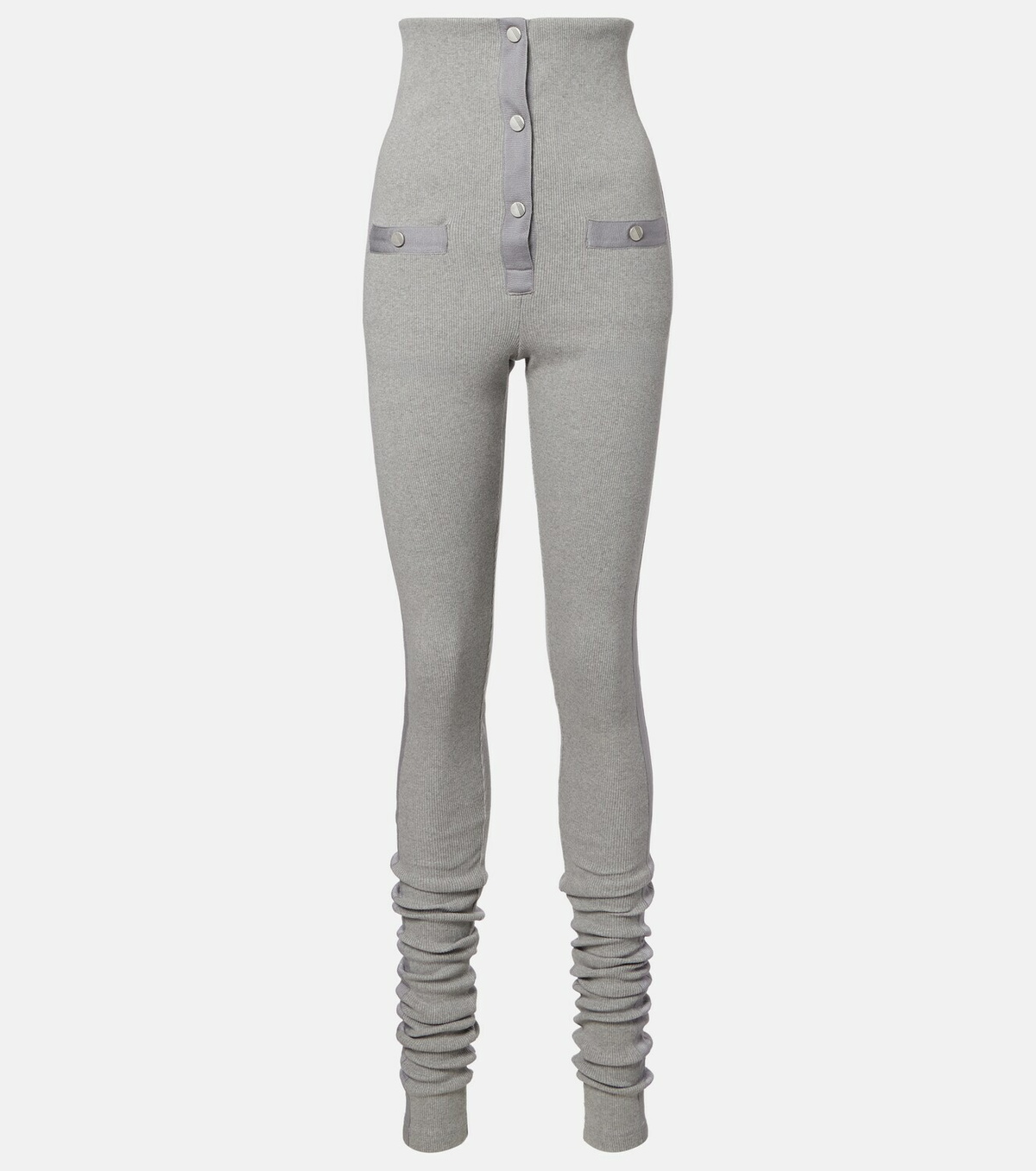 The Attico High-rise cotton jersey stirrup leggings