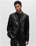 Arte Antwerp Leather Suit Jacket Black - Mens - Coats
