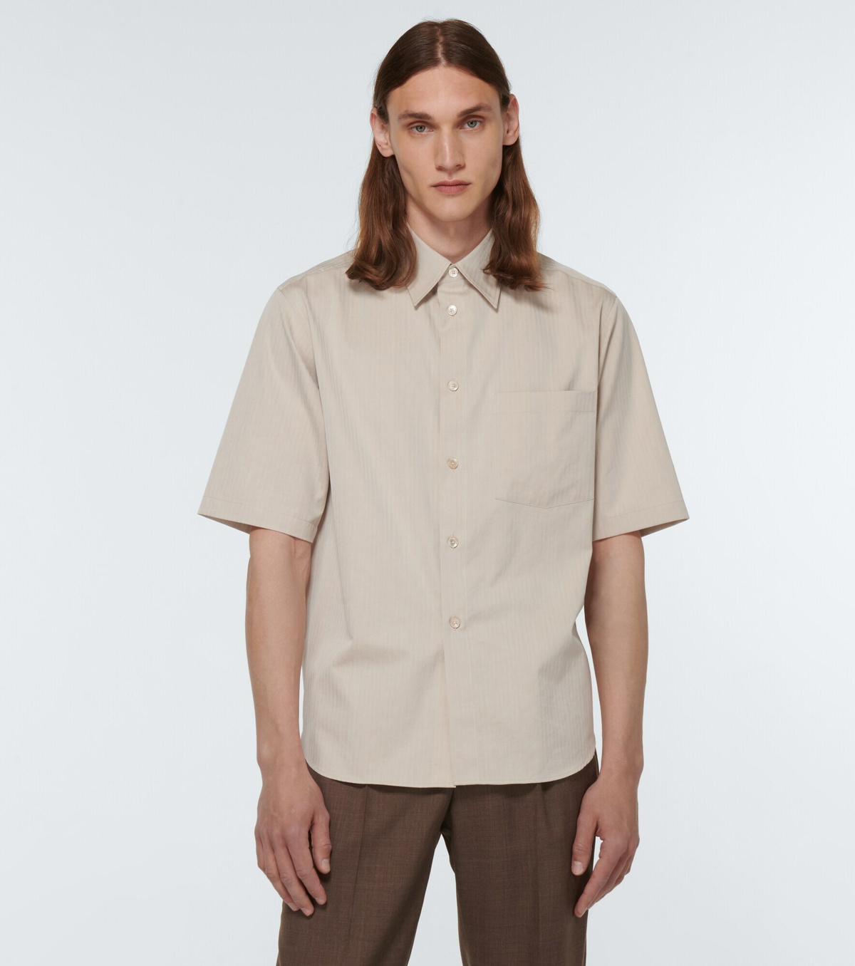 Auralee - Washed Finx herringbone shirt Auralee