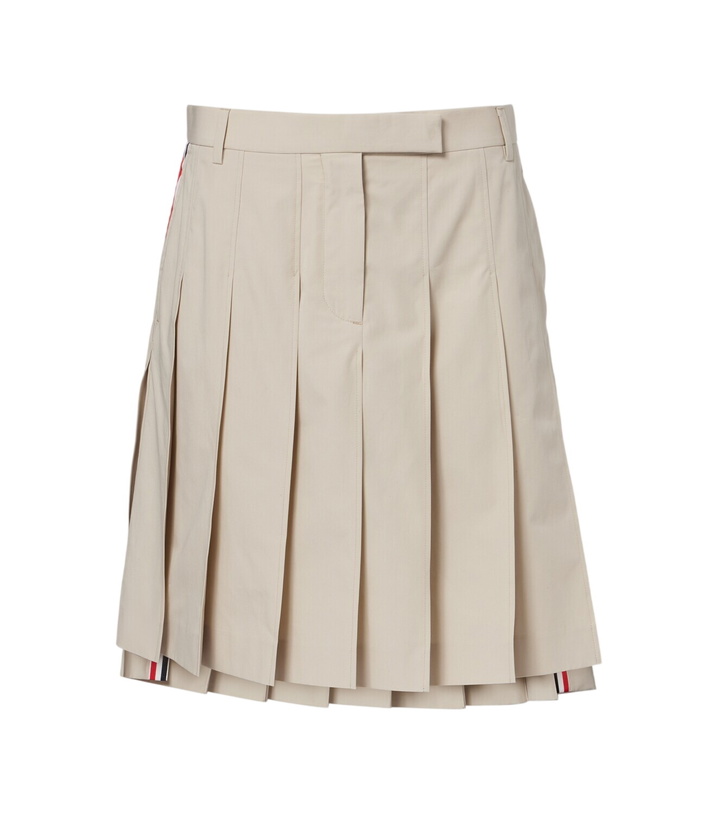 Photo: Thom Browne Pleated cotton twill miniskirt
